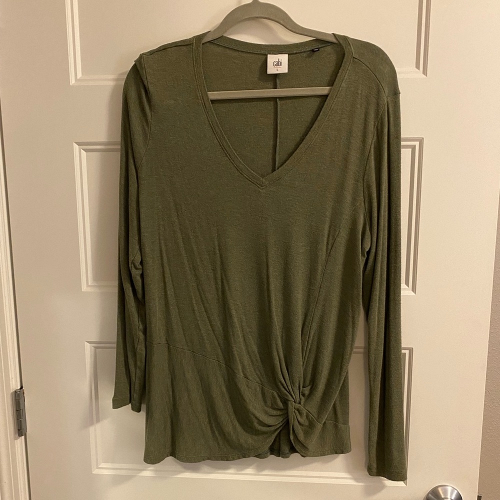 Cabi Reveal Tshirt Blouse - Olive green
